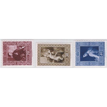 Liechtenstein 1952 Famous Paintings third series no. 268/70 Cat. €50 (*)
