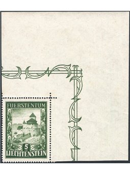 Liechtenstein 1952 Vaduz Castle 5 fr. green no. 272 Cat. € 260 (**)