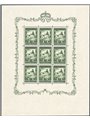 Liechtenstein 1952 Minifoglio da 9 Castello di Vaduz 5 f. verde n° 272. Firm. ED Cert. CiBaFil Cat. € 2.800 (**)