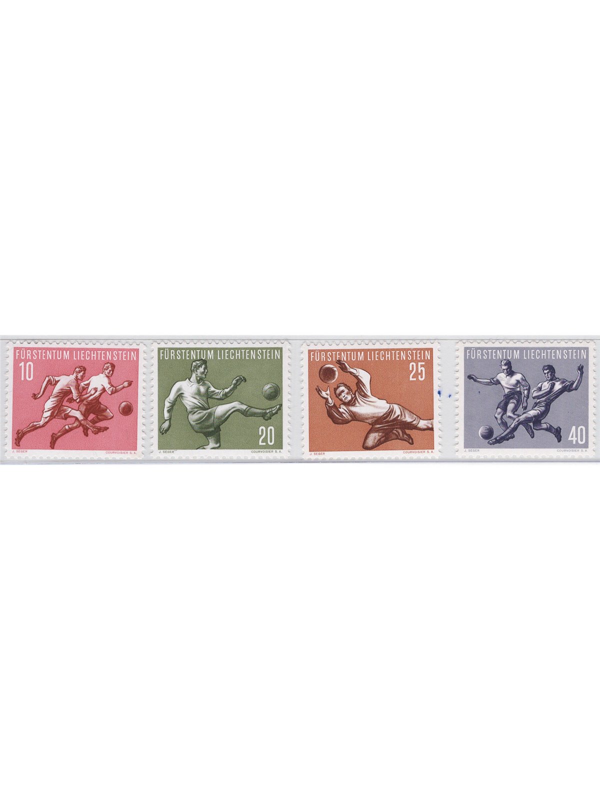 Liechtenstein 1954 Sport first series no. 284/87 Cat. € 65 (**)