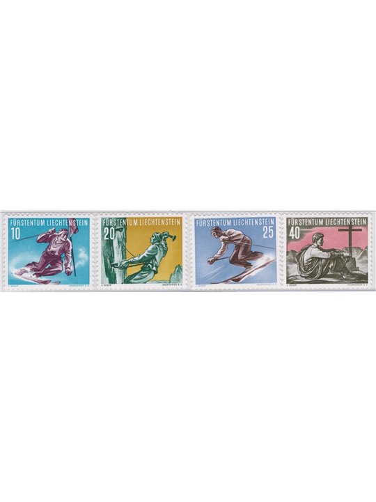 Liechtenstein 1955 Sport seconda serie n° 296/99 Cat. € 67 (**)
