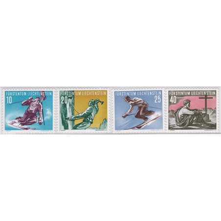 Liechtenstein 1955 Sport second series no. 296/99 Cat. €67 (**)