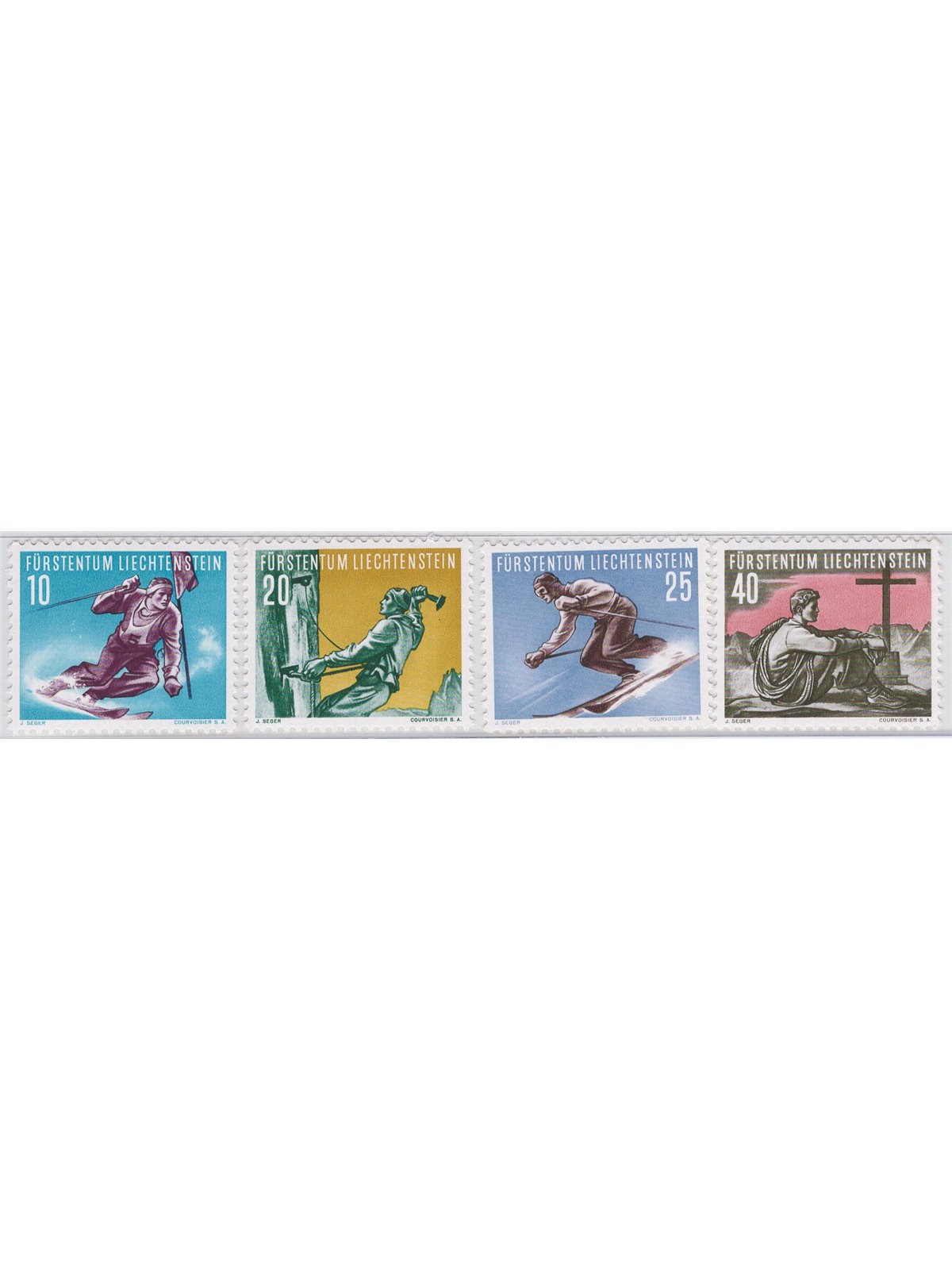 Liechtenstein 1955 Sport seconda serie n° 296/99 Cat. € 67 (**)