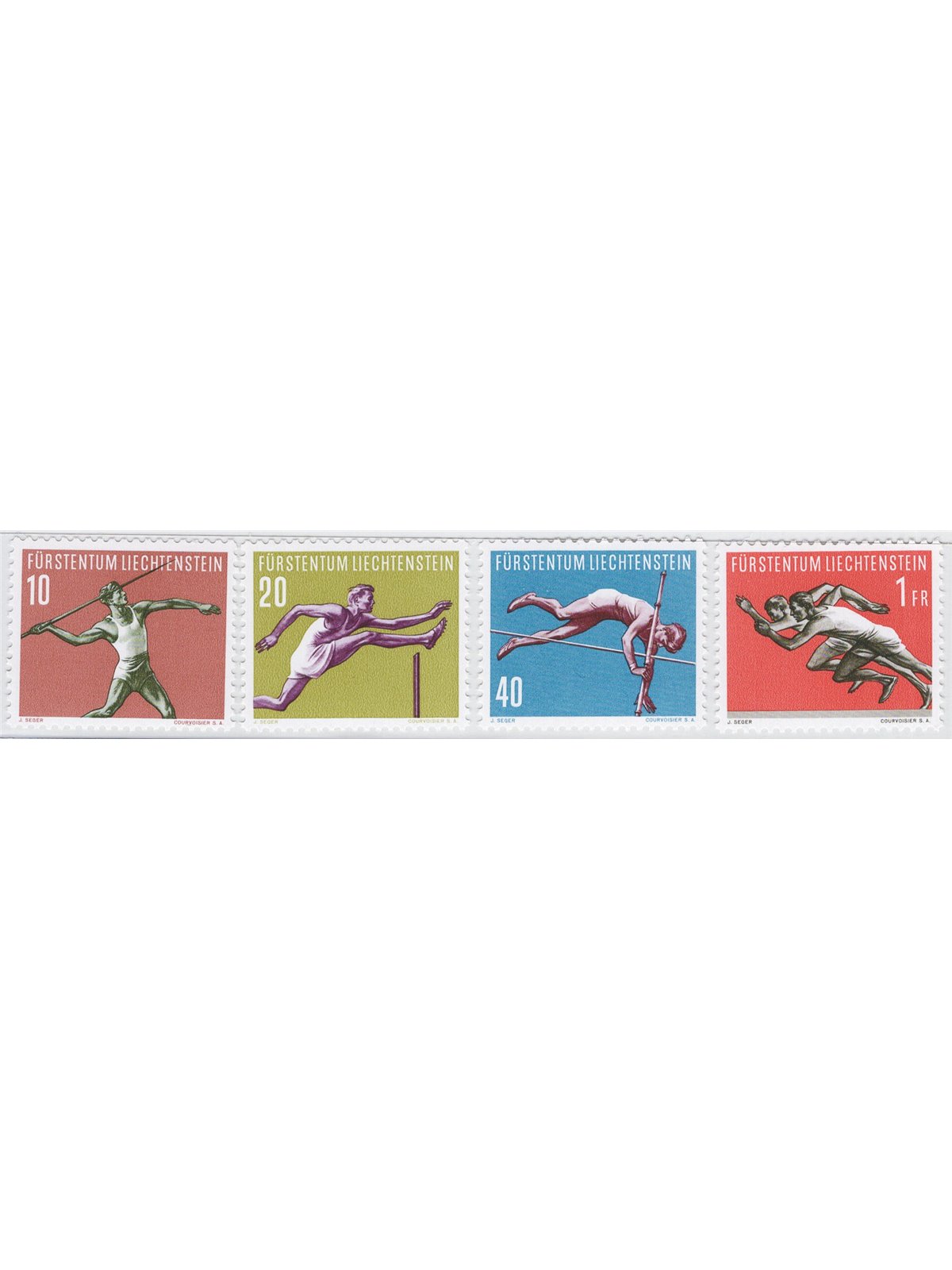 Liechtenstein 1956 Sport terza serie n° 304/7 Cat. € 40 (**)