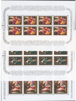 Liechtenstein 1976 Minifogli Rubens n° 596/98 Cat. € 55 (**)