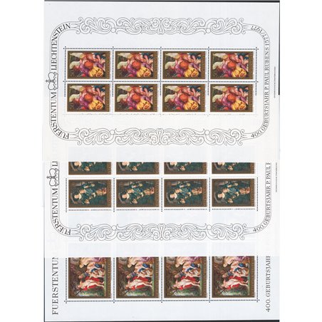 Liechtenstein 1976 Minifogli Rubens n° 596/98 Cat. € 55 (**)