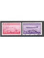 Liechtenstein 1936 P.A. 1° Volo in America del dirigibile Hidenburg serie n° 15/16 Cat. € 240 U