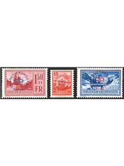 Liechtenstein 1935 Servizio vedute soprast. serie n° 17/19 Cat. € 185 (**)