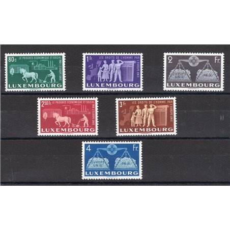 Luxembourg 1951 For a United Europe series no. 443/ 48. CiBaFil certificate Cat. €260 (**)
