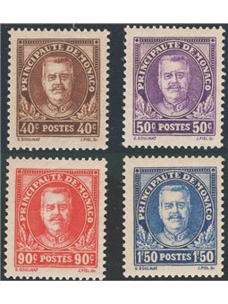Monaco 1933 10° Anniv. dell'Avvento del Principe n° 115/18 Cat. € 140 (**)
