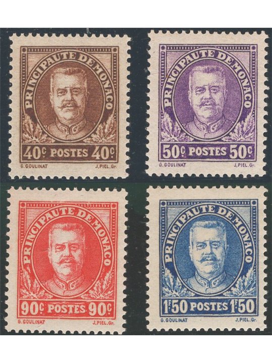 Monaco 1933 10° Anniv. dell'Avvento del Principe n° 115/18 Cat. € 140 (**)