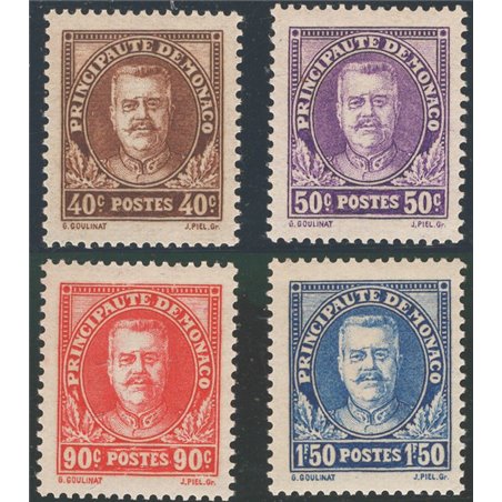 Monaco 1933 10° Anniv. dell'Avvento del Principe n° 115/18 Cat. € 140 (**)