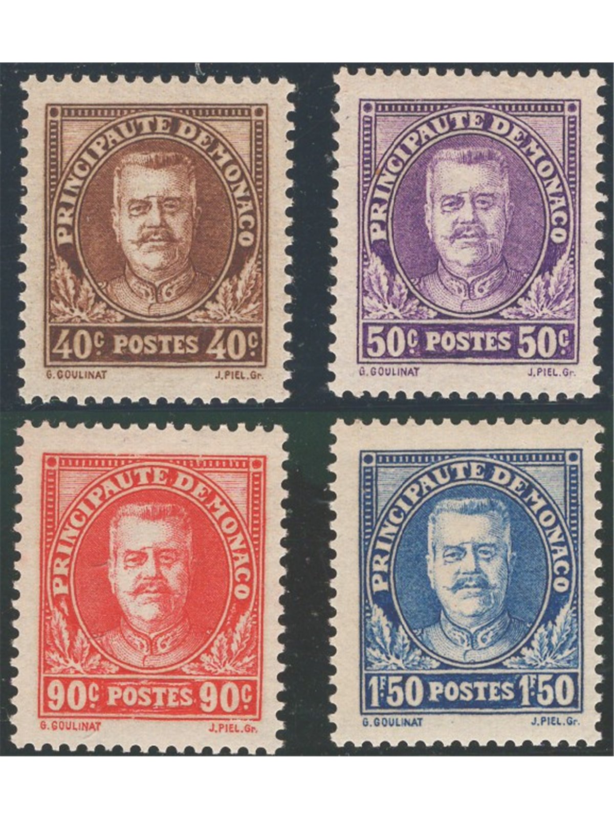 Monaco 1933 10° Anniv. dell'Avvento del Principe n° 115/18 Cat. € 140 (**)