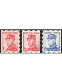 Monaco 1937/39 Coat of arms and effigy of the Prince series no. 153/66 Cat. €160 (**)