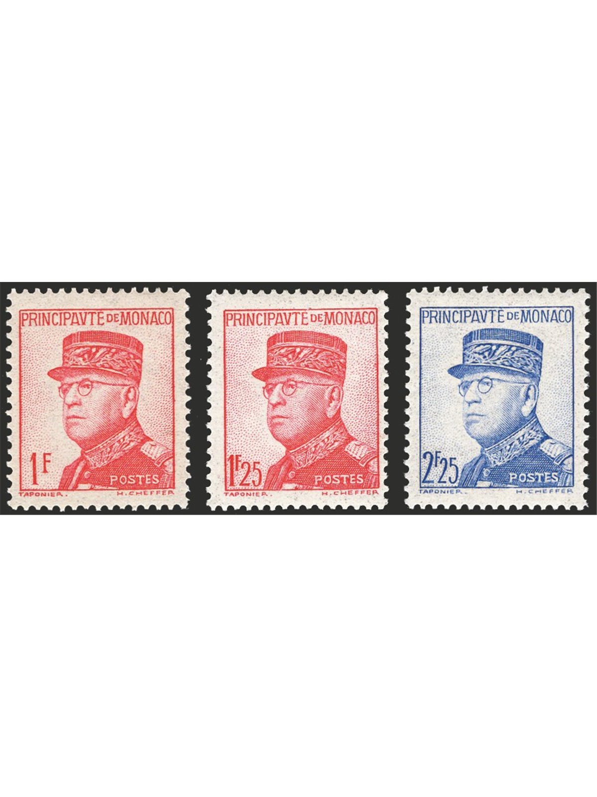 Monaco 1937/39 Stemma ed effigie del principe serie n° 153/66 Cat. € 160 (**)