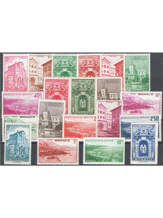 Monaco 1939/41 Vedute serie n° 169/83 Cat. € 90 (**)
