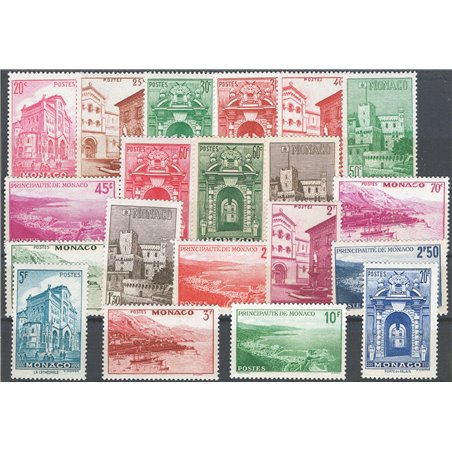 Monaco 1939/41 Vedute serie n° 169/83 Cat. € 90 (**)