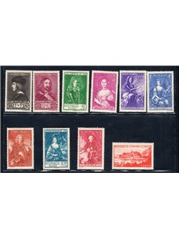 Monaco 1939 Pro Opere di Beneficenza n° 185/94 Cert. CiBaFil Cat. € 570 (**)