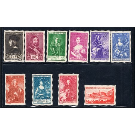 Monaco 1939 Pro Opere di Beneficenza n° 185/94 Cert. CiBaFil Cat. € 570 (**)