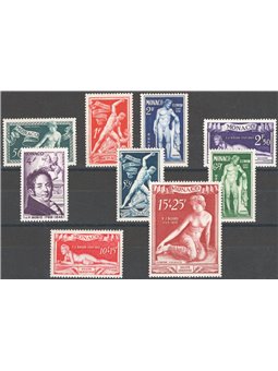 Monaco 1948 Scultore Bosio serie n° 28/31 + P.A. 28/31 Cat. € 130 (**)