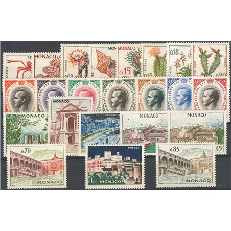 Monaco 1960/65 Various subjects series no. 538/550G Cat. €63 (**)