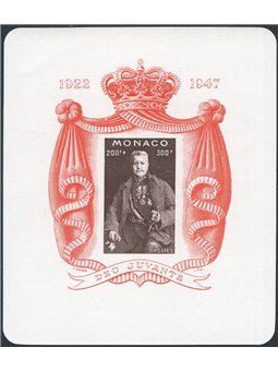 Monaco 1947 BF 25° Anniv. sul Principato di Luigi II n° 2 Cat. € 55 (**)