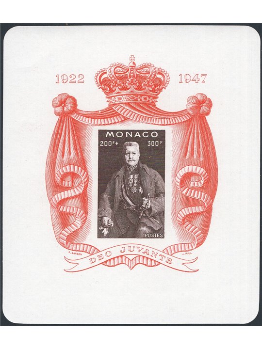 Monaco 1947 BF 25th Anniversary of Louis II’s Reign no. 2 Cat. €55 (** )