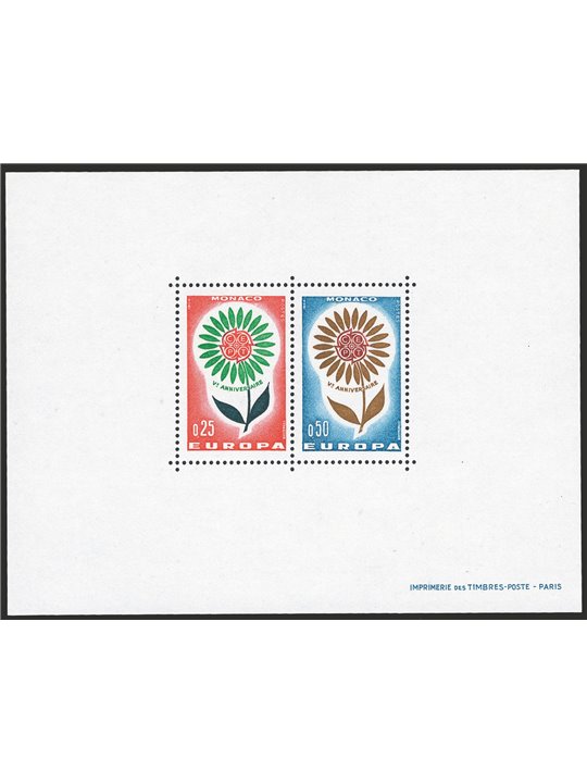Monaco 1964 BFS Europa n° 6 Cert. CiBaFil Cat. € 1.850 (**)
