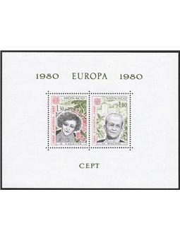 Monaco 1980 BFS Europa Cept il foglietto speciale n° 13 Cert. CiBaFil Cat. € 500 (**)