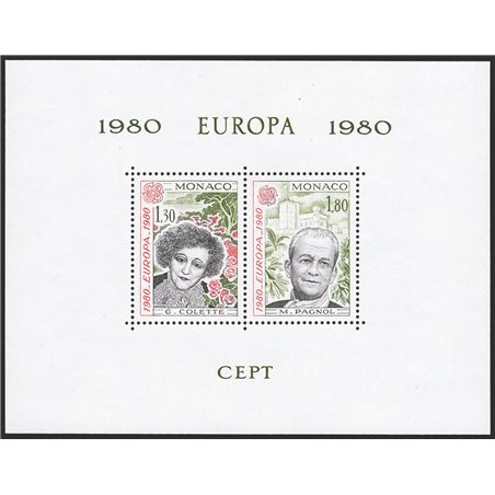 Monaco 1980 BFS Europa Cept il foglietto speciale n° 13 Cert. CiBaFil Cat. € 500 (**)