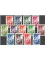 Monaco 1954/59 Pre-cancelled ‘Cavaliere’ with overprint “AFFRANCHIS POSTES” series no. 11/16 Cat. €50 (**)