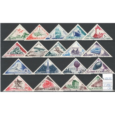 Monaco 1953 Transport tax stamps series no. 39A/35 Cat. €120 (U)
