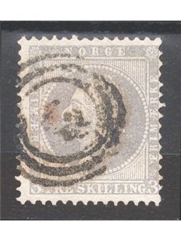 Norvegia 1856 Oscar I 3 sk. grigio n° 3 Cat. € 110 (U)
