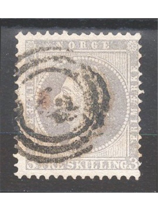 Norway 1856 Oscar I 3 sk. grey No. 3 Cat. € 110 (U)