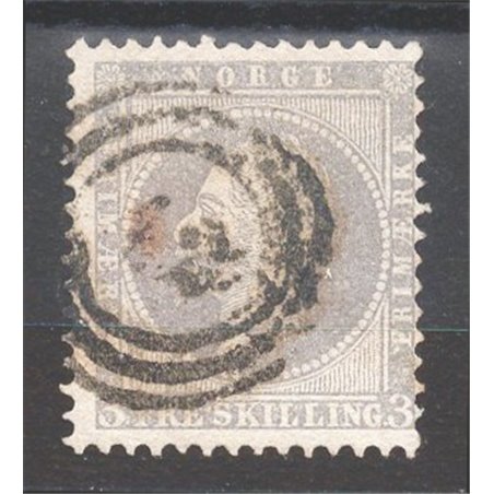 Norway 1856 Oscar I 3 sk. grey No. 3 Cat. € 110 (U)