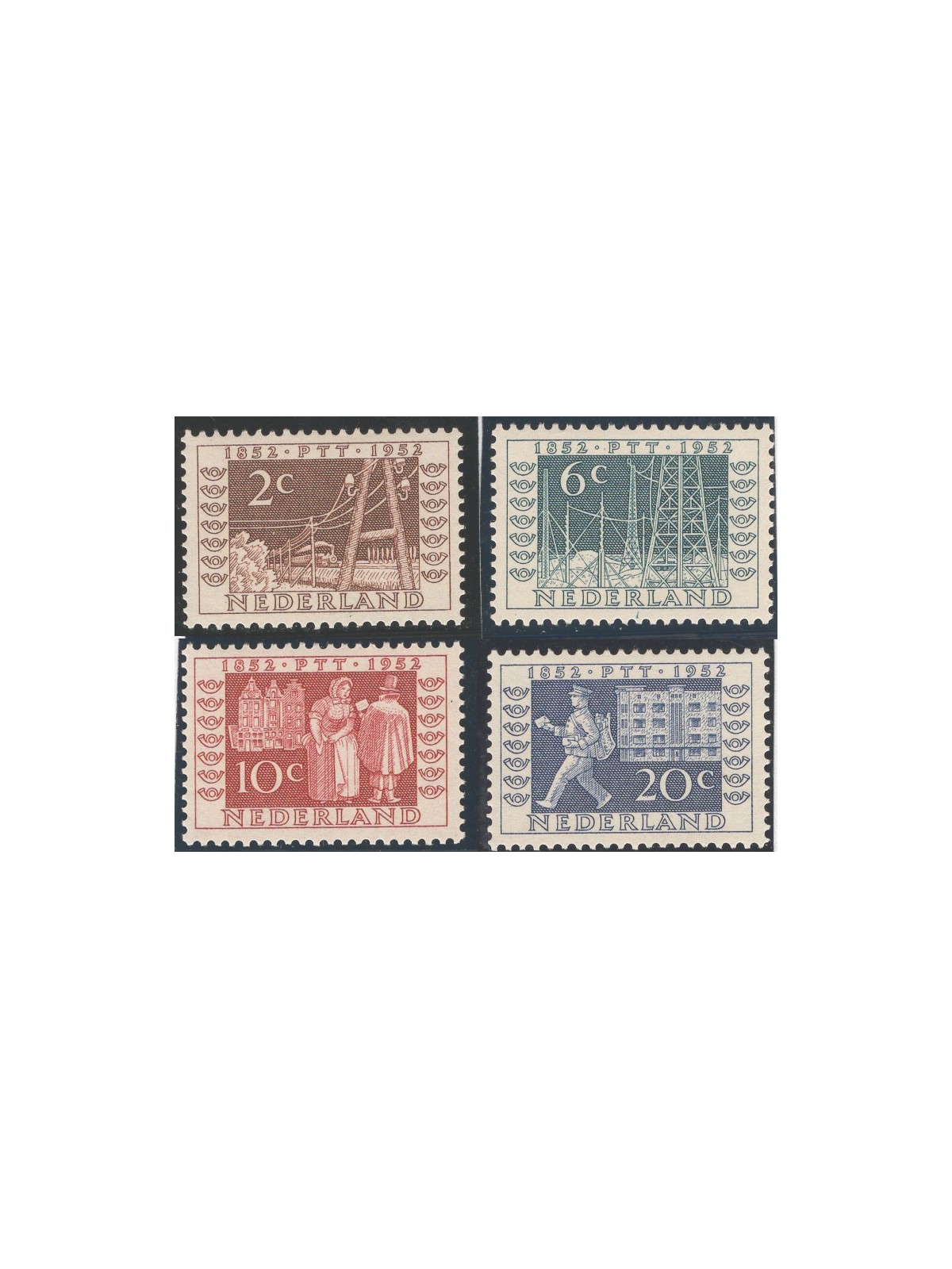 Netherlands 1952 Utrecht Philatelic Exhibition series no. 578/81 Cat. €90 (**)