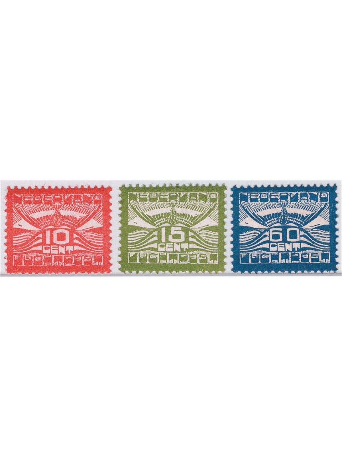 Netherlands 1921 P.A. Allegories series no. 1/3 Cat. €45 (*)