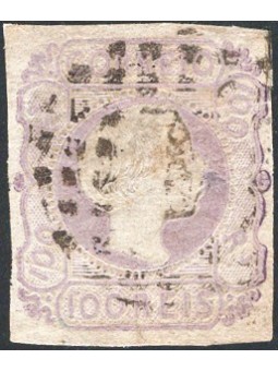 Portugal 1855 King Peter V 100 r. lilac no. 8 Cat. € 150 (U)