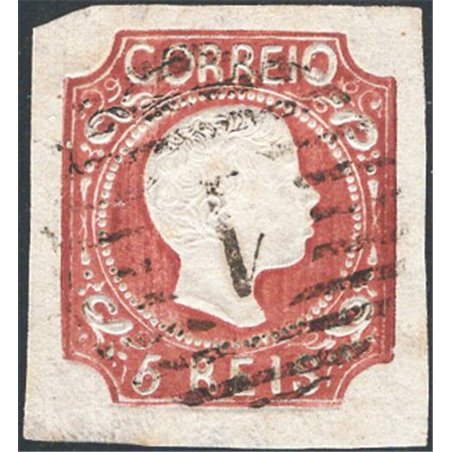 Portugal 1856 King Peter V 5 r. brown-yellow no. 9 Cat. € 70 (U)