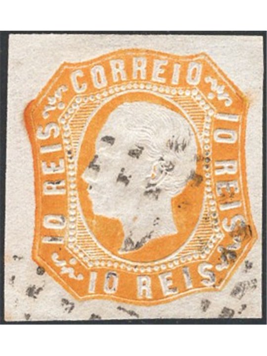 Portugal 1862 Louis I facing left 10 r. orange no. 14 Cat. € 65 (U)
