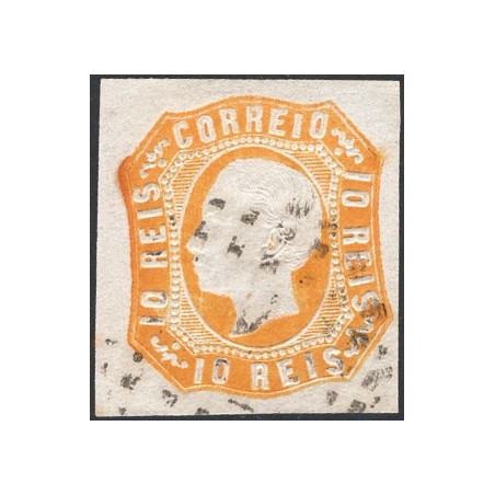 Portugal 1862 Louis I facing left 10 r. orange no. 14 Cat. € 65 (U)