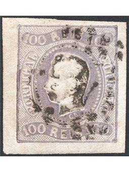 Portogallo 1866/67 Luigi I a sinistra 10 r. lilla n° 24 Cat. € 150 (U)