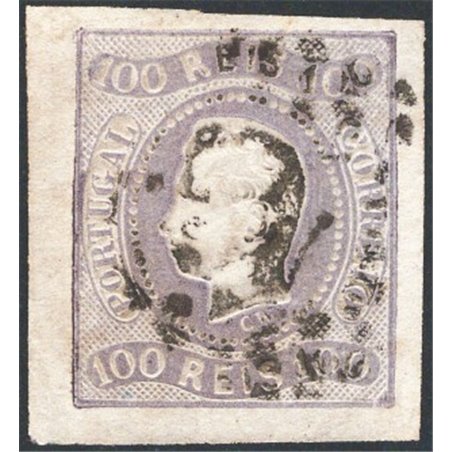 Portogallo 1866/67 Luigi I a sinistra 10 r. lilla n° 24 Cat. € 150 (U)