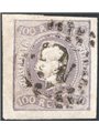 Portogallo 1866/67 Luigi I a sinistra 10 r. lilla n° 24 Cat. € 150 (U)