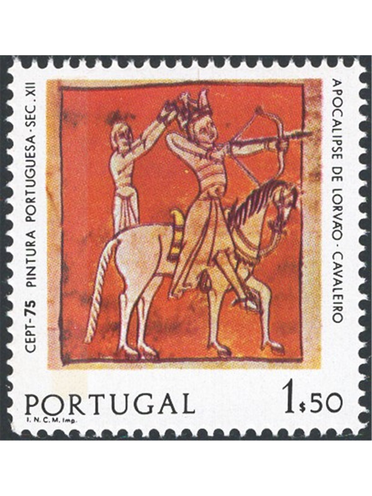 Portugal 1975 Europe 1.50 with phosphor band no. 1261a Cat. €70 (**)