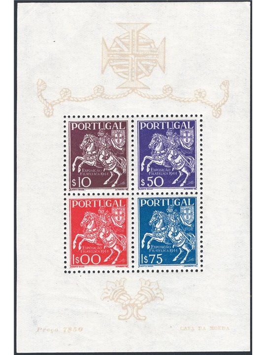 Portogallo 1944 BF Expo Filatelica di Lisbona n° 5 Cat. € 85 (**)