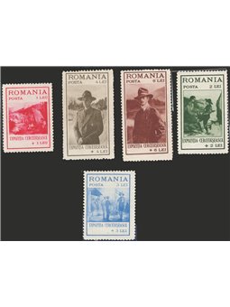 Romania 1931 Scouts series no. 422/26 Cat. €60 (**)