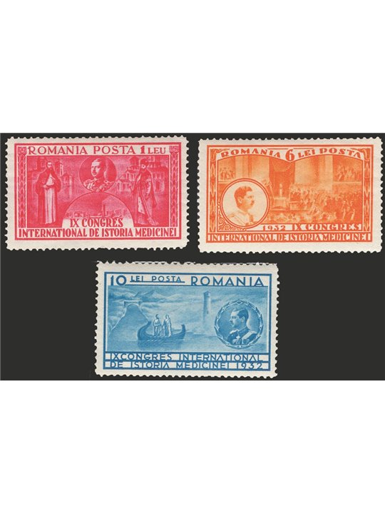 Romania 1932 Congresso medico n° 446/48 Cat. € 119 (**)