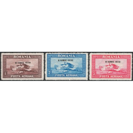 Romania 1920 P.A. Accession of King Charles II with horizontal wavy-line watermark series no. 4/6. CiBaFil cert Cat. €300 (*)