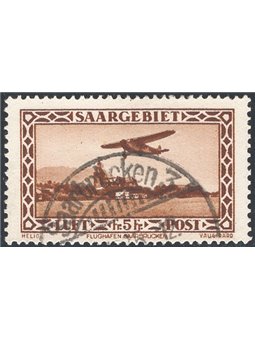 Sarre 1932 P.A. Sarre Aerodrome 5 fr. brown no. 4 Cat. €120 (U)